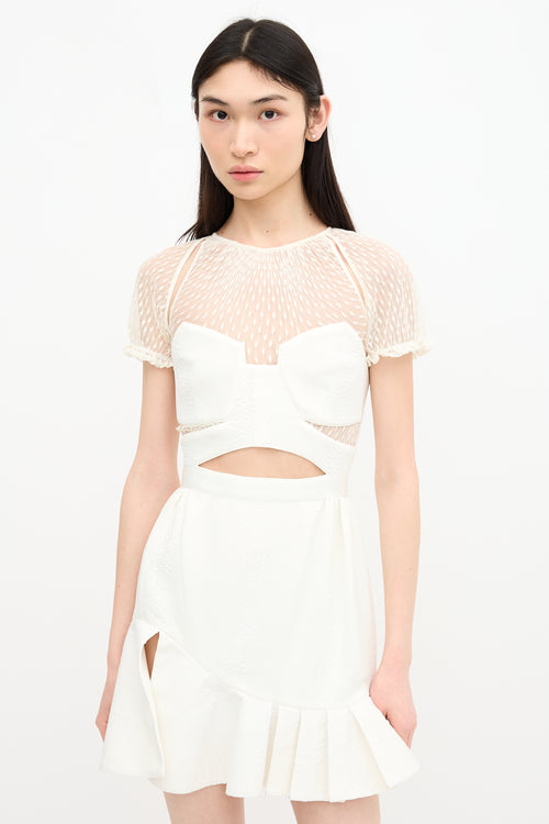 Self-Portrait Lace Cutout Dress