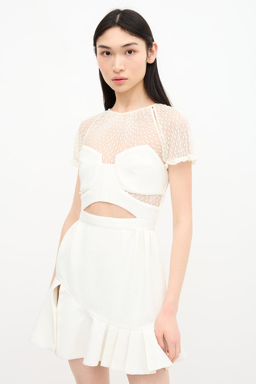 Self-Portrait Lace Cutout Dress