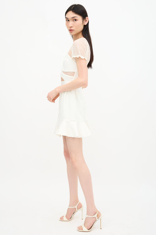 Self-Portrait Lace Cutout Dress