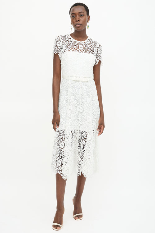 Self-Portrait Lace Belted Dress