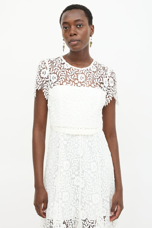 Self-Portrait Lace Belted Dress