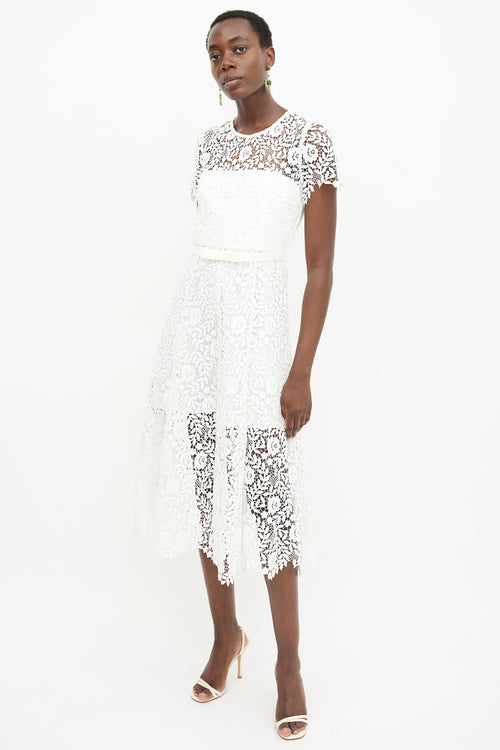 Self-Portrait Lace Belted Dress