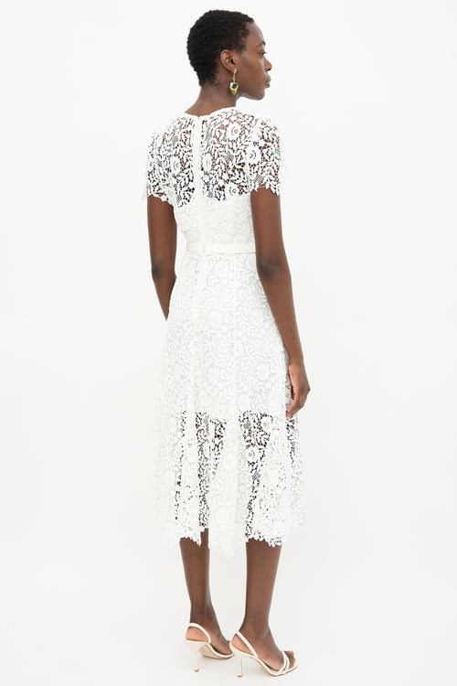 Self-Portrait Lace Belted Dress