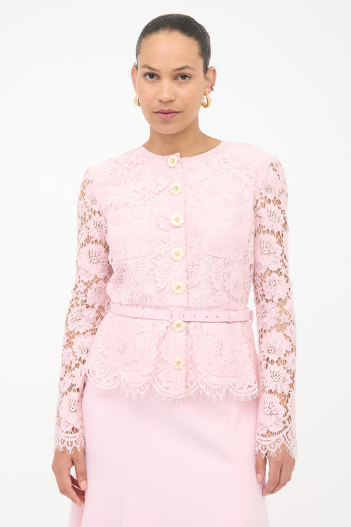 Self-Portrait Lace Tailored Midi Dress