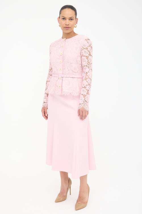 Self-Portrait Lace Tailored Midi Dress