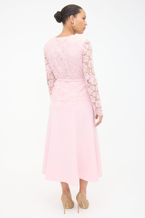 Self-Portrait Lace Tailored Midi Dress
