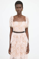 Self-Portrait Lace Tiered Dress