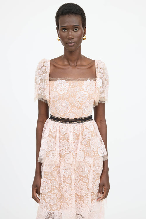 Self-Portrait Lace Tiered Dress