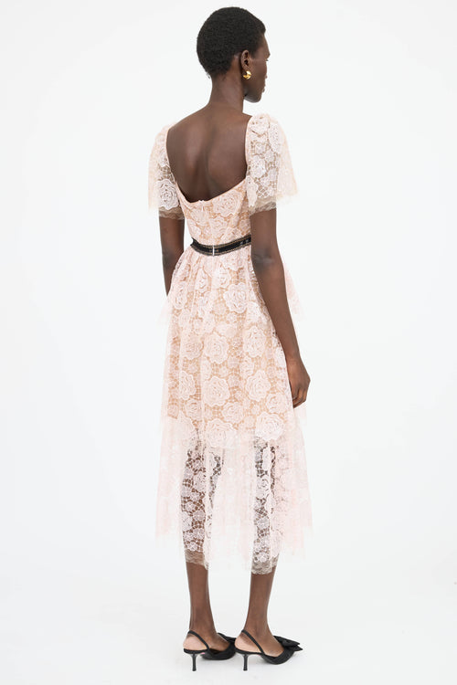 Self-Portrait Lace Tiered Dress