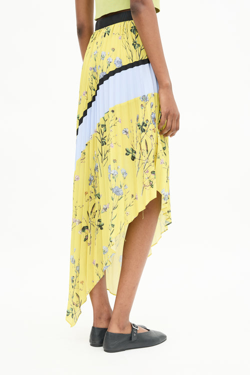 Self-Portrait Pleated Floral Skirt
