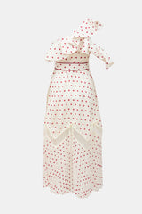 Self-Portrait Polka Dot One Shoulder Dress