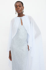 Self-Portrait Rhinestone Capelet Dress