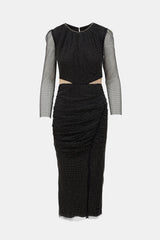 Self-Portrait Rhinestone Mesh Dress