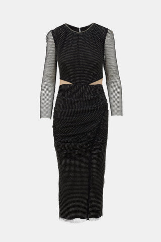 Self-Portrait Rhinestone Mesh Dress