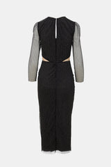 Self-Portrait Rhinestone Mesh Dress