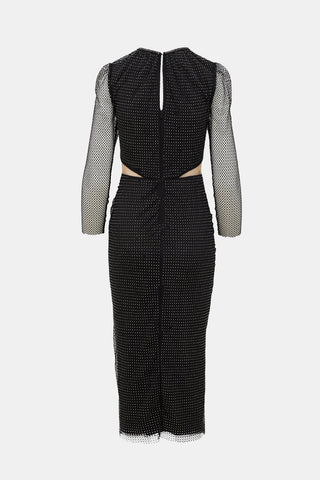 Self-Portrait Rhinestone Mesh Dress