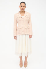 Self-Portrait Sequined Boucle & Chiffon Dress
