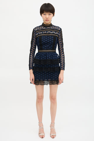 Self-Portrait Star Guipure Lace Dress