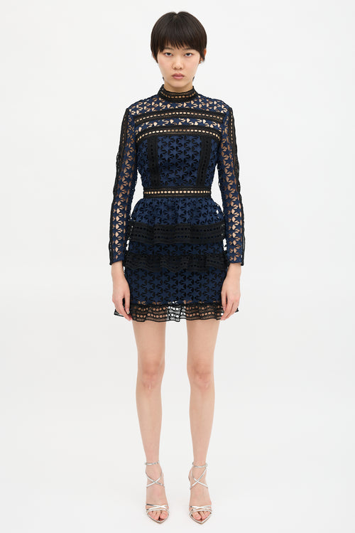 Self-Portrait Star Guipure Lace Dress