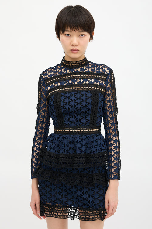 Self-Portrait Star Guipure Lace Dress