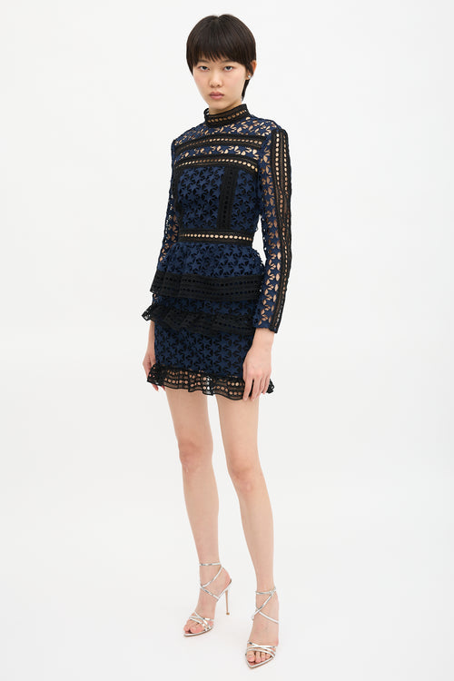 Self-Portrait Star Guipure Lace Dress