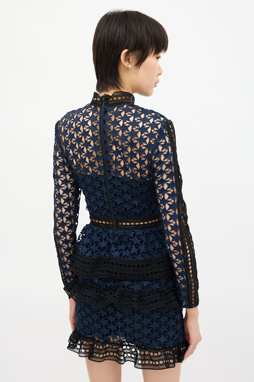 Self-Portrait Star Guipure Lace Dress