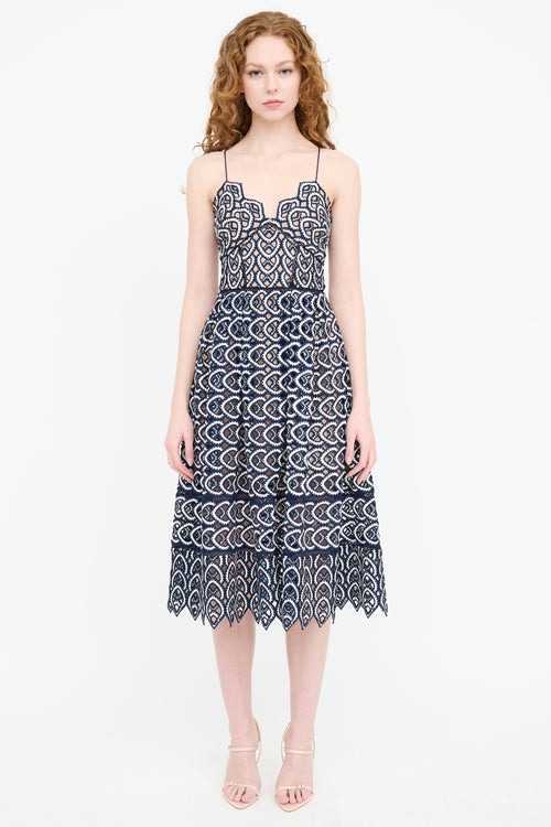 Self-Portrait Sweetheart Azalea Lace Dress