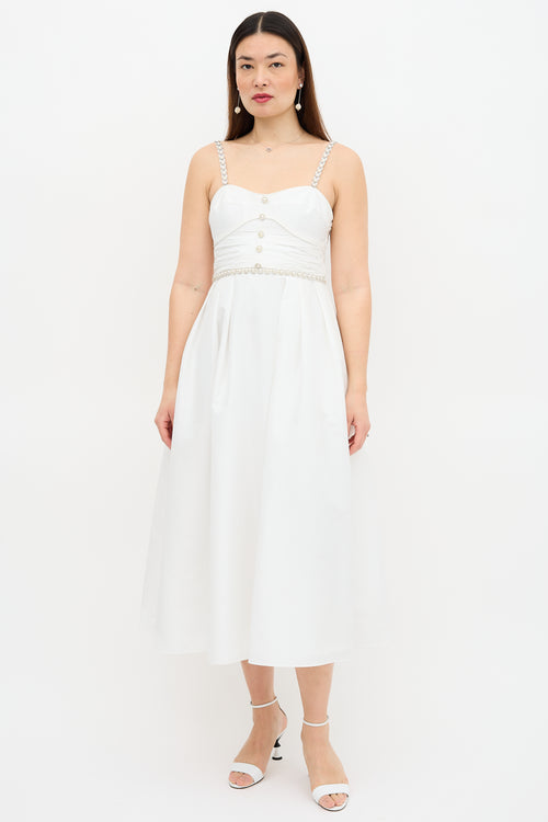 Self-Portrait Taffeta Bow Midi Dress