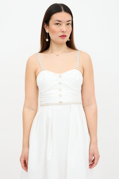 Self-Portrait Taffeta Bow Midi Dress