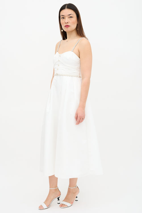 Self-Portrait Taffeta Bow Midi Dress