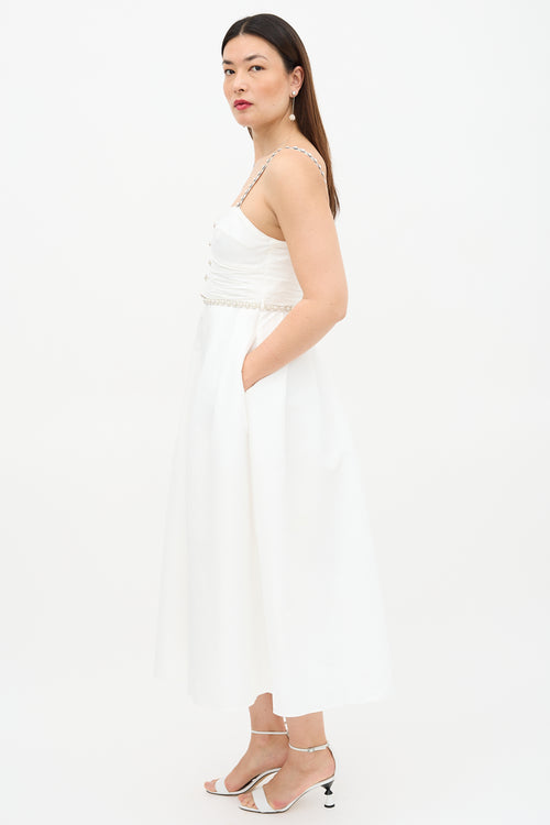 Self-Portrait Taffeta Bow Midi Dress