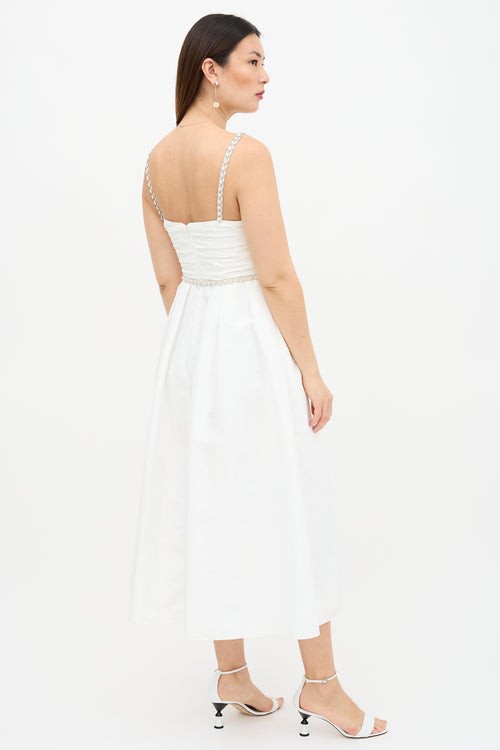 Self-Portrait Taffeta Bow Midi Dress