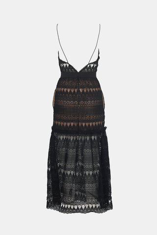 Self-Portrait Teardrop Guipure Dress