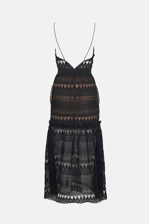 Self-Portrait Teardrop Guipure Dress