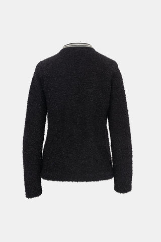 Self-Portrait Tweed Knit Embellished Jacket