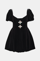 Self-Portrait Velvet Sweetheart Mini Dress