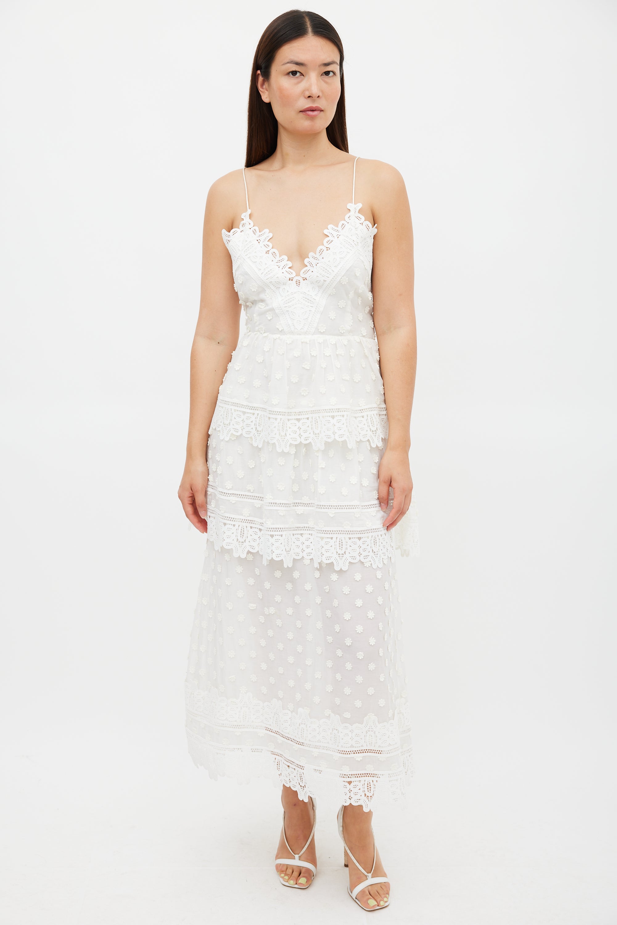 Self-Portrait // Lace Ivy Midi Dress VSP Consignment Self-Portrait // Lace Ivy Midi Dress VSP Consignment