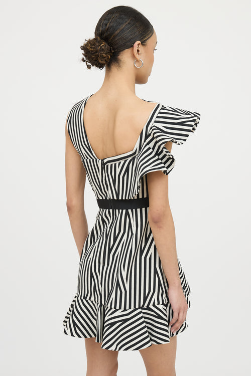Self-PortraitAsymmetrical Stripe Dress