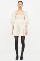 Selkie Floral Mini Puff Dress