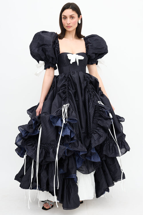 Selkie Put A Fork In It Pinstripe Dress