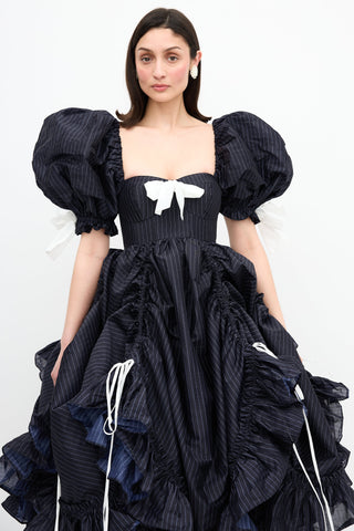 Selkie Put A Fork In It Pinstripe Dress