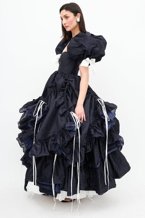 Selkie Put A Fork In It Pinstripe Dress