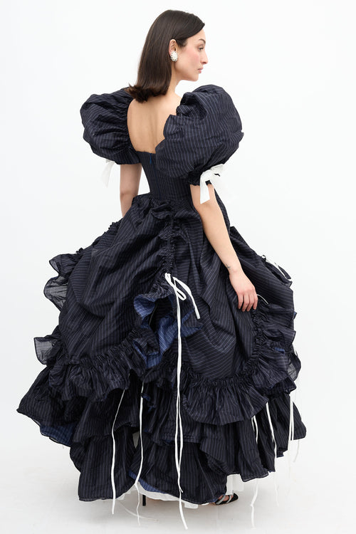 Selkie Put A Fork In It Pinstripe Dress