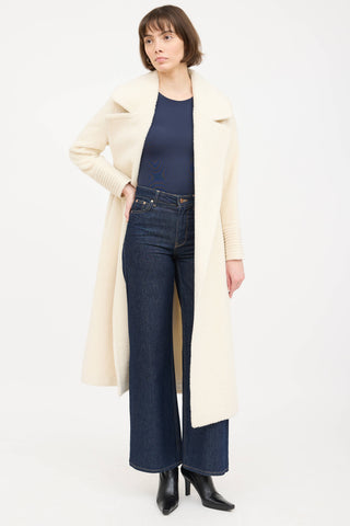 Sentaler Wool Boucle Belted Coat