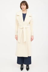 Sentaler Wool Boucle Belted Coat