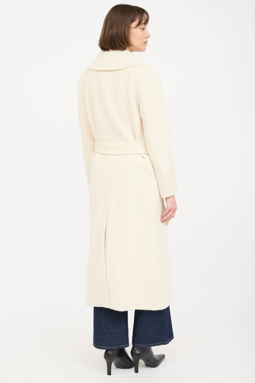 Sentaler Wool Boucle Belted Coat