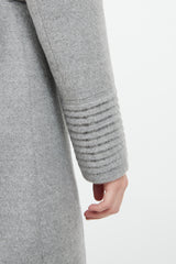 Sentaler Grey Wool Blend Wrap Coat