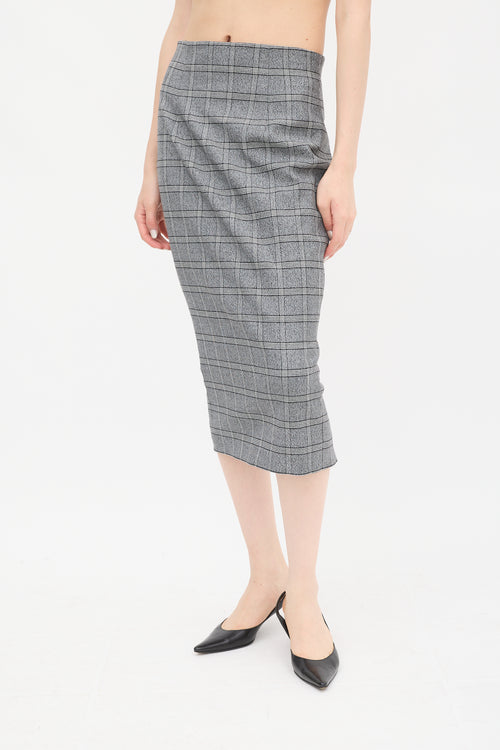 Sergio Hudson Grey & Black Plaid Co-Ord Set