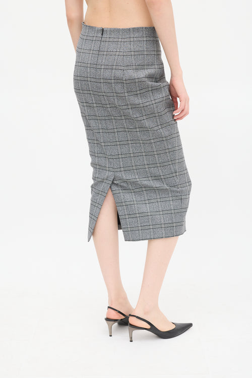 Sergio Hudson Grey & Black Plaid Co-Ord Set