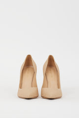 Sergio Rossi Beige Textured Godiva 120 Pump